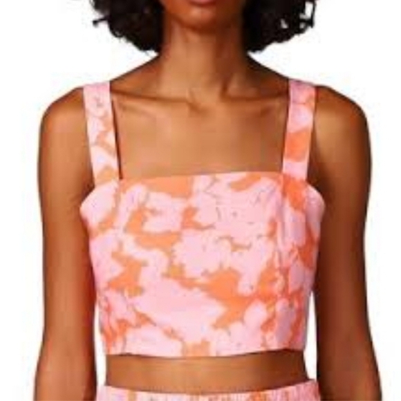 Sanctuary Tops - Sanctuary Orange and Pink Floral Cropped Top Medium NWT (7454)